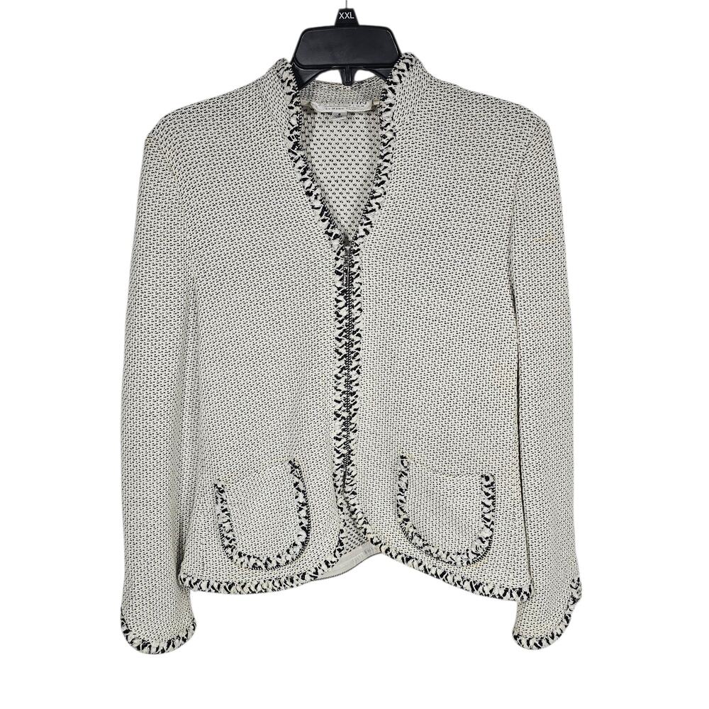 St. John Collection by Marie Gray Tweed Zippered Jacket w/Patch Pockets Size 6